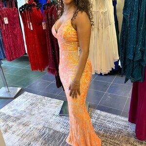 Sequin Crossed Back Mermaid Maxi Dress